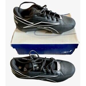 Reebok NFL Thorpe Low D Black White Football Athletic Shoes Cleats Men’s Size 11